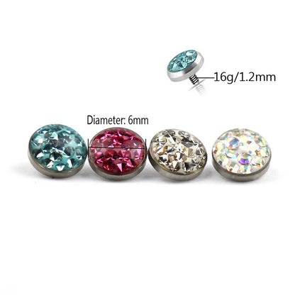 1PC Dermal Anchor Top Piercing Skin Diver Surface Ring Micro Retainers