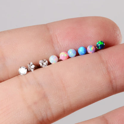 1PC G23 Titanium Opal Eyebrow Studs Piercing