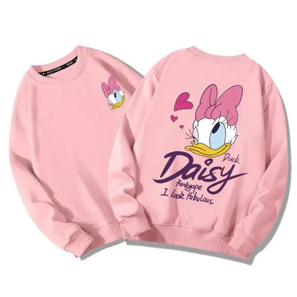 Disneyland Top Cartoon Donald Duck Round Neck Sweatshirt Autumn and Winter New Couple Top Loose Coat