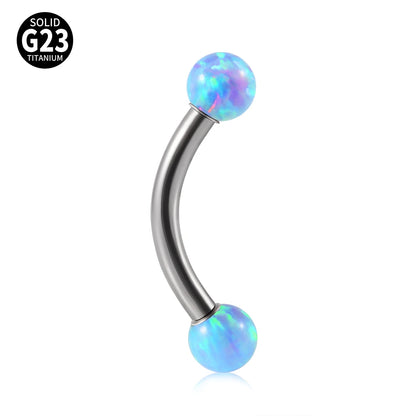 1PC G23 Titanium Opal Eyebrow Studs Piercing