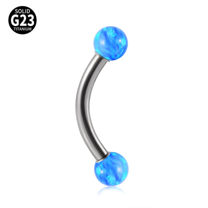 1PC G23 Titanium Opal Eyebrow Studs Piercing